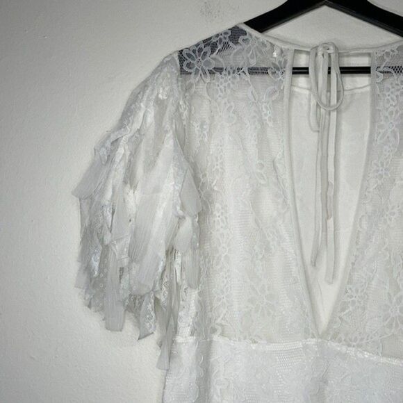 Free People Songbird Mini Dress White Size Large - Picture 12 of 13